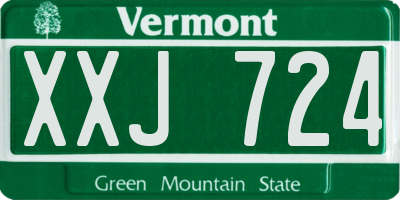 VT license plate XXJ724