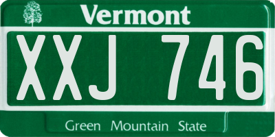 VT license plate XXJ746