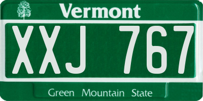 VT license plate XXJ767