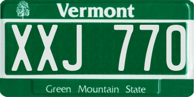 VT license plate XXJ770