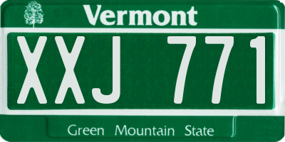 VT license plate XXJ771