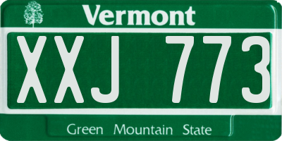 VT license plate XXJ773