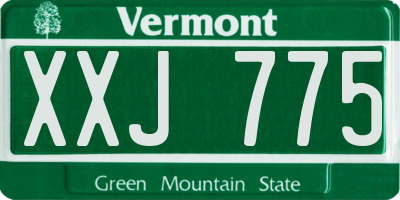 VT license plate XXJ775