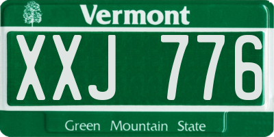 VT license plate XXJ776