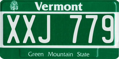 VT license plate XXJ779