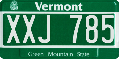 VT license plate XXJ785