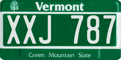 VT license plate XXJ787
