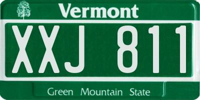 VT license plate XXJ811