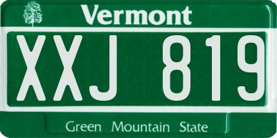 VT license plate XXJ819