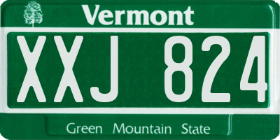 VT license plate XXJ824