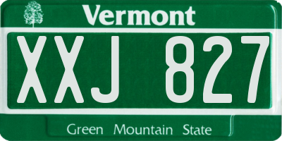 VT license plate XXJ827