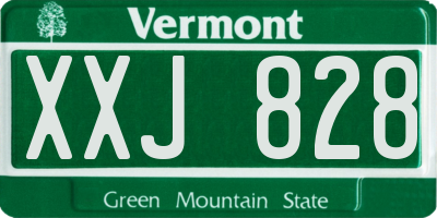 VT license plate XXJ828