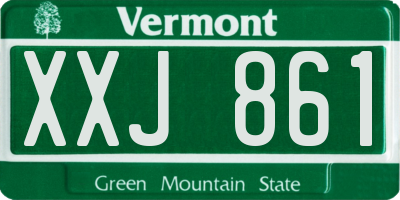 VT license plate XXJ861