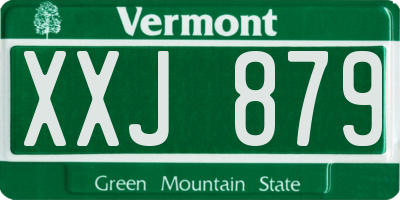 VT license plate XXJ879