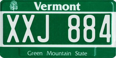 VT license plate XXJ884