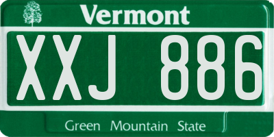 VT license plate XXJ886