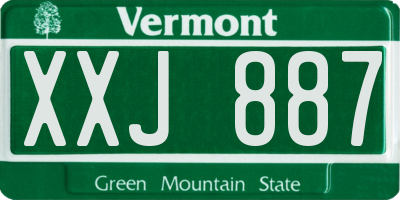 VT license plate XXJ887
