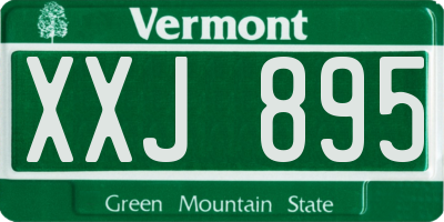VT license plate XXJ895
