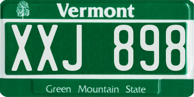 VT license plate XXJ898