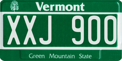 VT license plate XXJ900