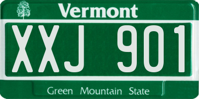 VT license plate XXJ901