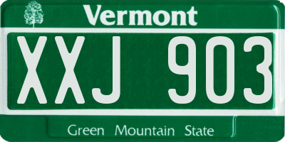 VT license plate XXJ903