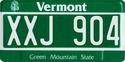 VT license plate XXJ904