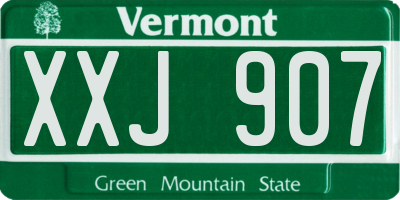 VT license plate XXJ907