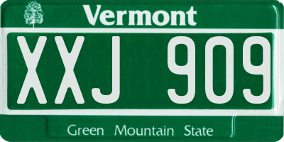 VT license plate XXJ909