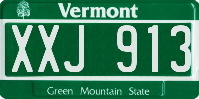 VT license plate XXJ913