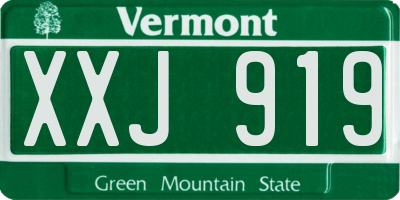 VT license plate XXJ919