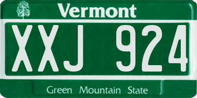 VT license plate XXJ924