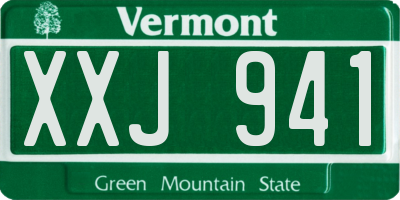 VT license plate XXJ941