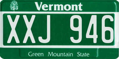 VT license plate XXJ946