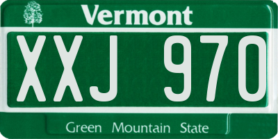 VT license plate XXJ970