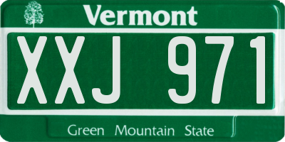 VT license plate XXJ971