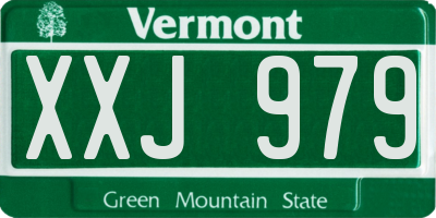 VT license plate XXJ979