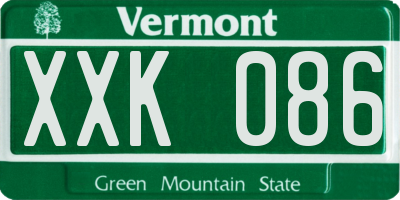VT license plate XXK086