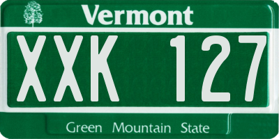 VT license plate XXK127