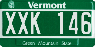 VT license plate XXK146