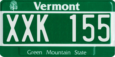 VT license plate XXK155