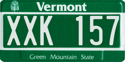 VT license plate XXK157