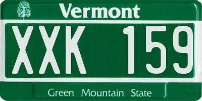 VT license plate XXK159