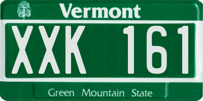 VT license plate XXK161