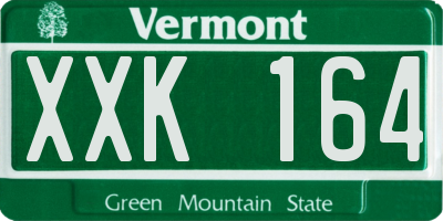 VT license plate XXK164