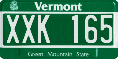 VT license plate XXK165