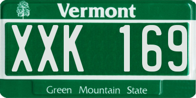 VT license plate XXK169