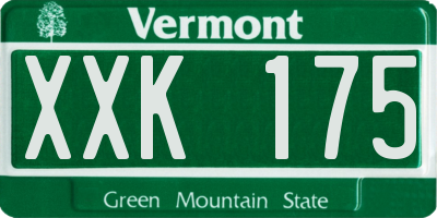 VT license plate XXK175
