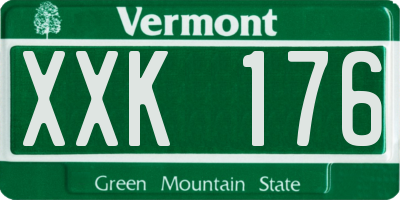 VT license plate XXK176