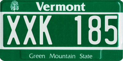 VT license plate XXK185